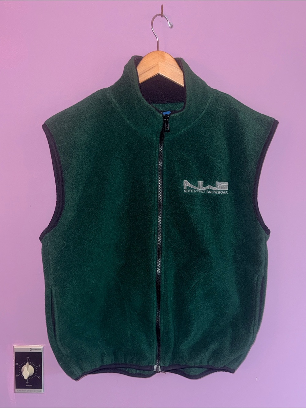 Dark Green Fleece Vest - Men's